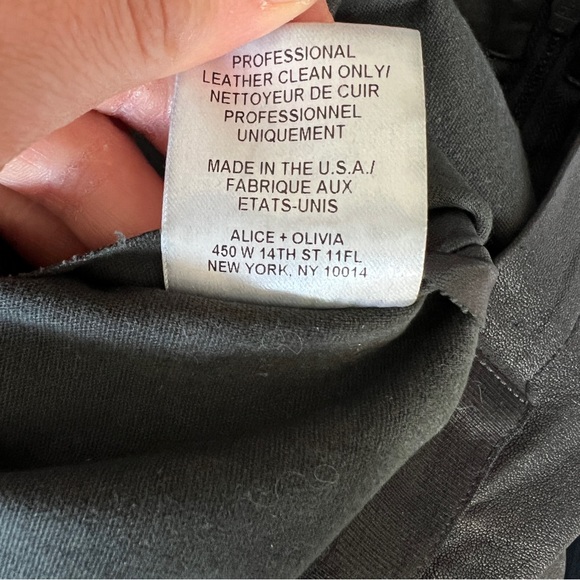 Alice + Olivia Lamb Leather Leggings Size 2 - Picture 6 of 6